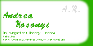 andrea mosonyi business card